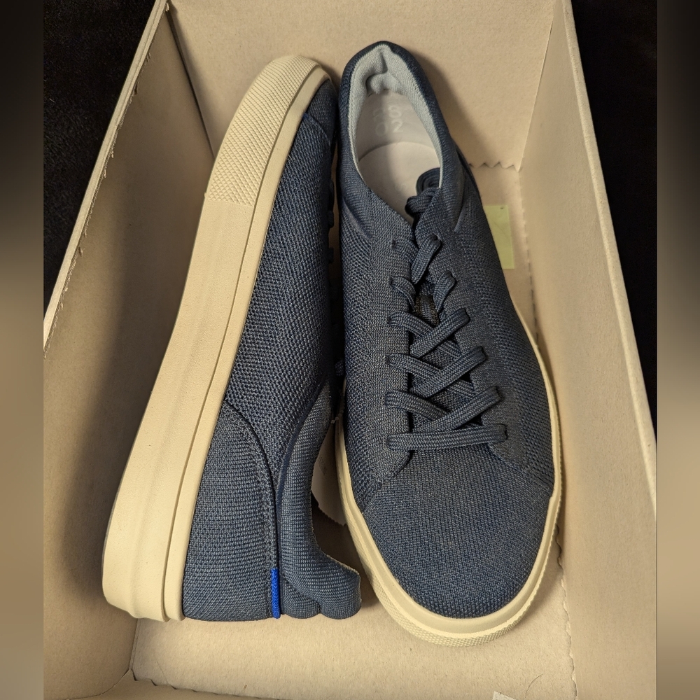 NWT Rothys Men's RS01 Sneakers In Navy, Size 10.5